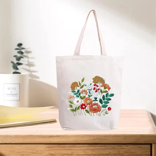 Miniatura 7 de Kit de bordado MAMUNU de lona con patrón para principiantes, kits de arte y manualidades DIY para adultos, incluye bolsa de bordado