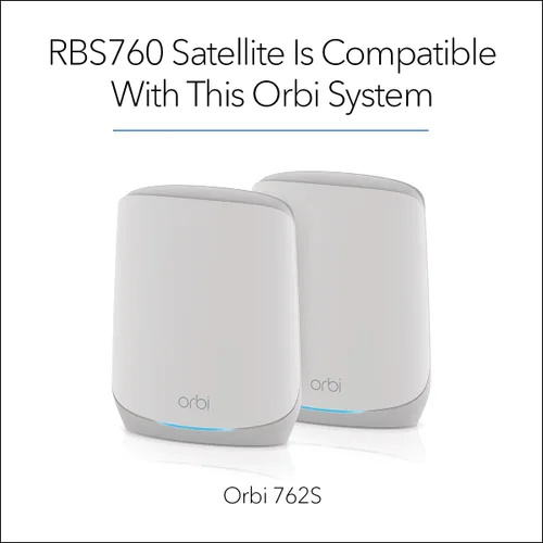 Miniatura 4 de NETGEAR Orbi Full Home Tri-Band Mesh WiFi 6 Satélite adicional (RBS760) - Funciona con tu sistema Orbi WiFi 6 - Características de seguridad - Añade