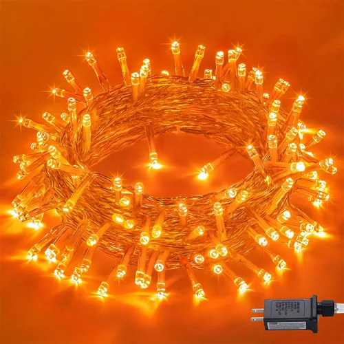 Miniatura 49 de JMEXSUSS Luces rojas blancas y azules con cable transparente, 66 pies, 200 luces LED para decoración del 4 de julio, luz de Navidad para celebración