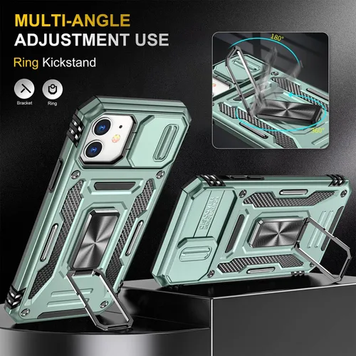 Miniatura 21 de Funda para iPhone 13 Pro con funda para cámara, con soporte de anillo para soporte, con función de montaje magnético para automóvil, para iPhone 13