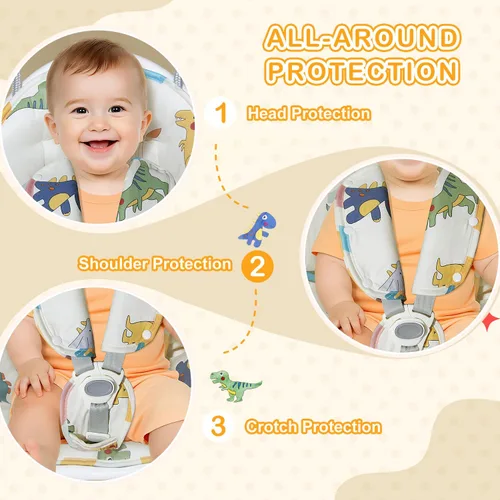 Miniatura 3 de FEISIKE - Cojín de columpio para bebé, para exteriores, compatible con columpio de coco para niños pequeños de 6 a 36 meses, desmontable y lavable