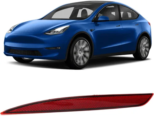 Miniatura 3 de Reflector de parachoques trasero para 2020 a 2023, luz reflector trasera de coche de lente roja, repuesto de luces de parachoques trasero