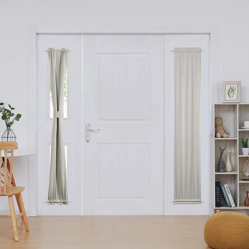 Miniatura 124 de Cortina térmica para puerta con bolsillo para barra, opacas, tratamiento de ventanas con ojales y ojales Deconovo 1 panel