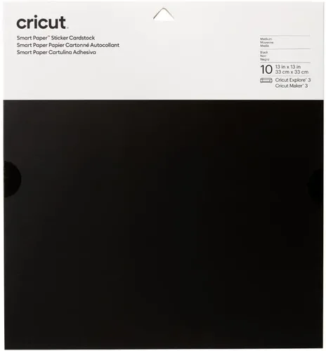 Cricut Smart Paper - Cartulina adhesiva, 10 hojas, 13 x 13 pulgadas, papel adhesivo para calcomanías, compatible con Cricut Explore 3/Maker 3, color