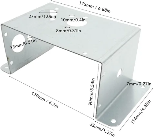 Miniatura 2 de Keenso Soporte de montaje para calentador de estacionamiento para Eberspacher Airtronic D4, D4S, Air Top 2000, 5000 calentadores, acero inoxidable