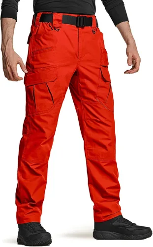 CQR Pantalones tácticos para hombre, resistentes al agua, pantalones cargo Ripstop, ligeros EDC trabajo, senderismo, ropa para exteriores