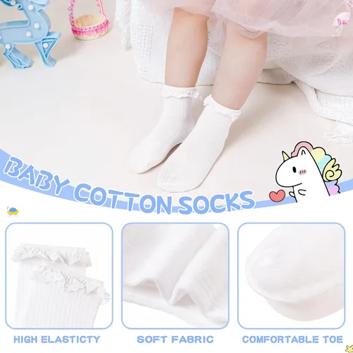Miniatura 4 de SeeyAN Calcetines antideslizantes para bebés, niños y niñas, de algodón, antideslizantes, 5 pares