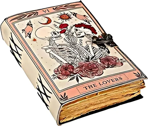 Miniatura 19 de Libro de hechizos en blanco de sombras, diario de grimorio, diseño de gato mágico, suministros de brujería, cuaderno Wiccan hecho a mano, vintage