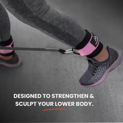 Miniatura 6 de Gym Ankle Straps for Cable Machines, Thick Padded Ankle Cuff Cable Attachment for Booty Workouts, Kickbacks, Hip Abductors, Lower Body Exercises
