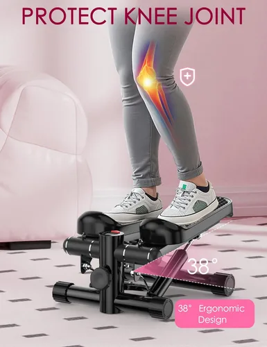 Miniatura 4 de Steppers for Exercise at Home, KitGody Mini Stepper with Resistance Bands, Portable Stair Stepper for Home 330LBS Capacity, Adjustable Height
