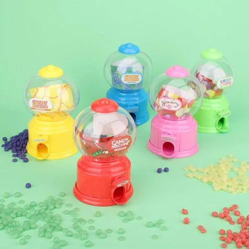 Miniatura 9 de Fdit Máquina portátil de caramelo para niños Mini dispensador de bolas de goma de plástico Regalo de jardín de infantes (azul)