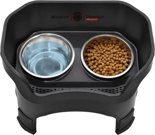 Miniatura 9 de Neater Feeder Deluxe - Soporte de tazón elevado para perro grande, antidesorden y antiderrames, de Estados Unidos, extensiones en las patas, juego