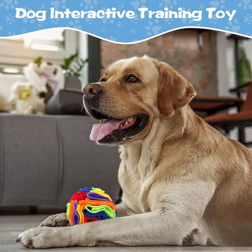 Miniatura 7 de Pelota de olfateo para perros, juguete interactivo para aliviar el estrés, juguetes interactivos para perros, tapete de forraje para mascotas, 3