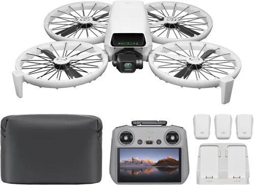 DJI Flip Fly More Combo con controlador remoto RC 2 con pantalla, dron con cámara 4K UHD para adultos, despegue desde la palma, retorno automático,