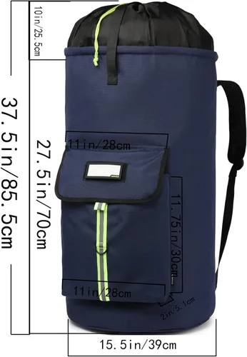 Miniatura 2 de mochila para colada, bolsas de lavandería extragrandes y resistentes, mochila para colada para estudiantes universitarios, cierre de cordón, Mochila