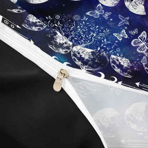 Miniatura 6 de Erosebridal Juego de ropa de cama con diseño de árbol de la vida, tamaño Queen para niños y niñas, diseño bohemio exótico de mariposa, funda