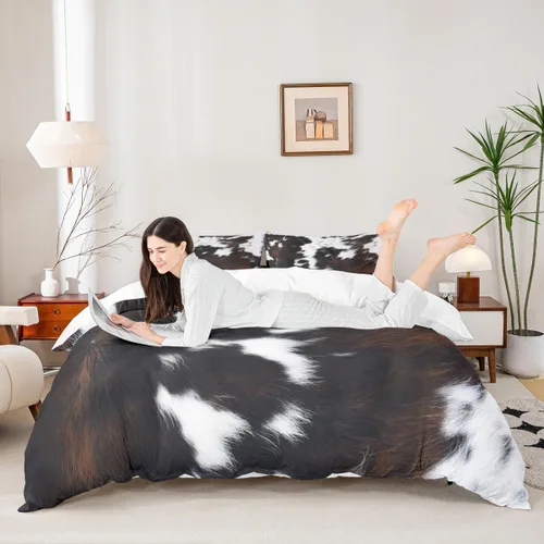 Miniatura 8 de Homewish Juego de ropa de cama de elefante, tamaño Queen, funda de edredón a rayas azules para niños y niñas, juego de funda de edredón de animales