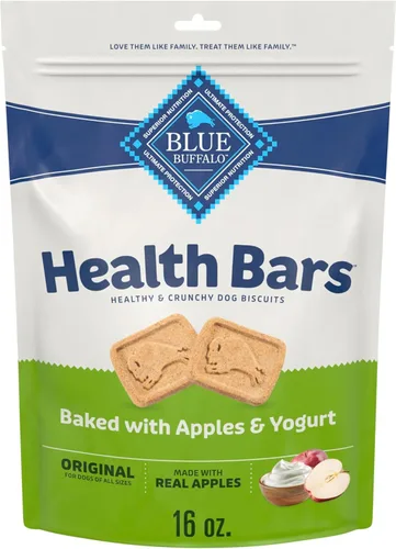 Miniatura 12 de Blue Buffalo Health Bars - Galletas crujientes de tocino, huevo y queso para perros, horneadas al horno con tocino real e ingredientes naturales