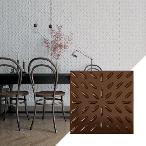 Miniatura 7 de Ekena Millwork WP20X20BLWH 19 5/8 pulgadas de ancho x 19 5/8 pulgadas de alto Blaze EnduraWall Decorativo 3D Panel de pared cubre 2.67 pies cuadrados