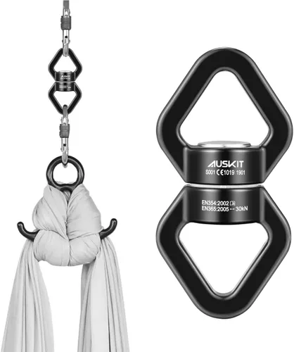 Miniatura 3 de Girar y Girar Negro, Dispositivo de Rotación Más Seguro de 30 KN, Accesorio para Colgar