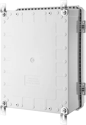 Miniatura 6 de Gratury Caja de conexiones, carcasa de plástico impermeable IP67 para proyectos eléctricos, cubierta gris con bisagras, incluye placa de montaje