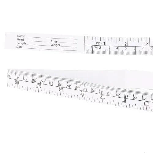 Miniatura 6 de WIN TAPE Cinta métrica de papel de 3.3 ft de 40 pulgadas, reglas de medición de heridas, cabeza de medición de bebés usada Educare, paquete