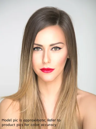 Miniatura 14 de Tressmatch 16 pulgadas (18 pulgadas) Remy extensiones de cabello humano clip en ombre apagado Negro/Medio/Castaña café Full Head Volumen Set 9