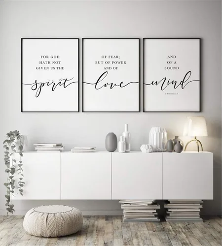Miniatura 5 de Arte de pared para decoración del hogar, 3 piezas, póster de oración de serenidad, impresiones de recuperación de adicciones, pintura en lienzo