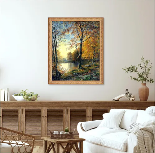 Miniatura 405 de A&T ARTWORK Campo de trigo con cipreses de Van Gogh Las reproducciones de arte clásico mundial, impresiones en lienzo giclée para decoración