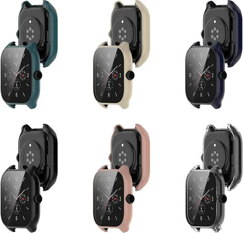 Miniatura 2 de Funda compatible con Amazfit GTS 4, resistente a los arañazos, protector de pantalla de vidrio templado HD para reloj inteligente Amazfit GTS 4