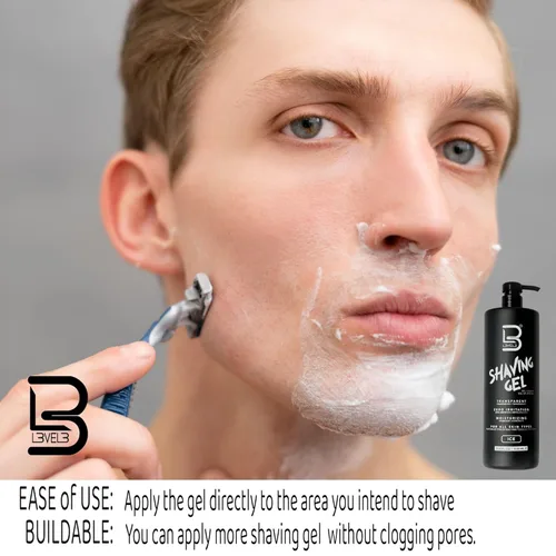 Miniatura 4 de L3 - Gel de afeitar de nivel 3 - Gel de afeitado recto - No irritante - Olor refrescante - No necesita toalla caliente - Gel de afeitar de nivel