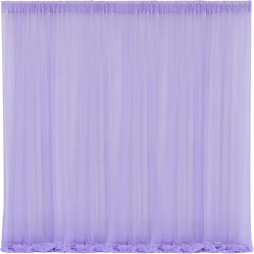Miniatura 20 de Cortinas de fondo de tul azul de 10x10 para fiestas, cortina de fondo transparente para fotos de boda, cortinas para baby shower, fotografía, fiesta