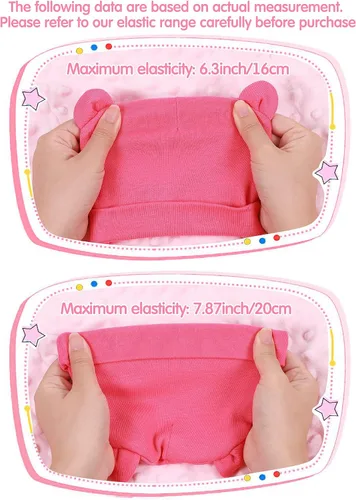 Miniatura 4 de Geyoga Juego de 12 guantes para recién nacido, gorro de algodón para bebés de 0 a 12 meses