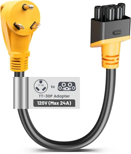 MECMO NEMA TT-30 Adaptador para cargador móvil Tesla Gen 2 y 3, 24Amp 120V, RV TT-30P adaptador para conector móvil Gen II, para motores Tesla