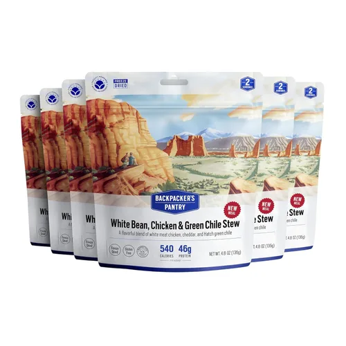 Miniatura 14 de Backpacker's Pantry Shepherd's - Estofado de papa con carne de res, 2 porciones por bolsa (6 unidades), alimentos liofilizados, 0.35 onzas