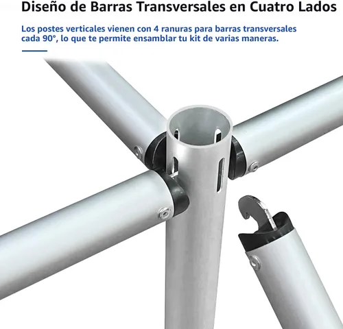 Miniatura 3 de Hecis Soporte de fondo de tubo y cortina, soporte de fondo de 8 x 10 pies, fondo de metal ajustable resistente para bodas, fiestas, fiestas