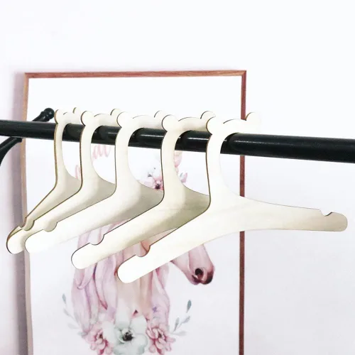 Miniatura 4 de Perchas de ropa para niños, 5/10 unidades, tendedero de madera para bebés y niños (5 piezas)