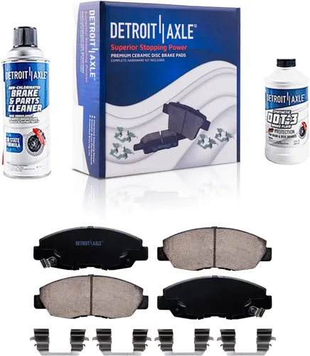 Miniatura 8 de Detroit Axle - Kit de frenos delanteros para Honda Civic 1999-2005 EL 2010-14 Insight Rotores de freno de disco Pastillas de freno de cerámica 1999