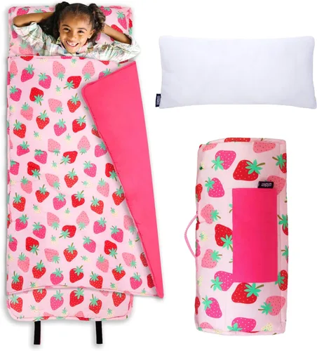 Miniatura 9 de Wildkin Alfombrilla para Siesta Infantil Original – Cómoda Alfombrilla para Dormir con Almohada, Ideal para Escuela y Viajes Corazones arco iris