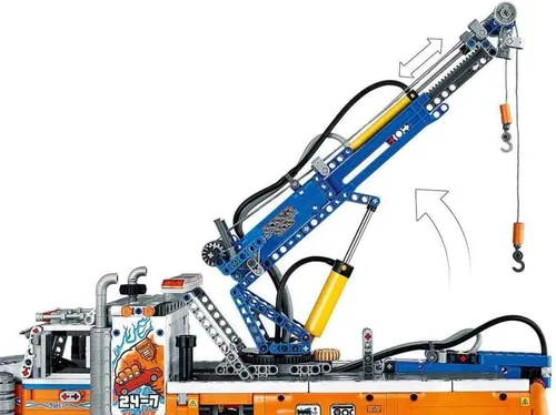 Miniatura 7 de Lego 42128 Technic - Camión de remolque resistente con grúa de juguete para niños y niñas con funciones mecánicas, juego de construcción de modelos