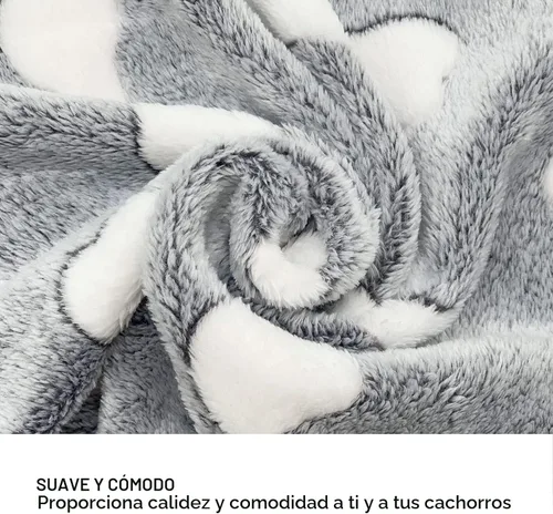 Miniatura 4 de 1 paquete de 3 mantas para cachorros, súper suaves y cálidas, tapete gris para dormir con bonito estampado de vellón esponjoso, manta de franela