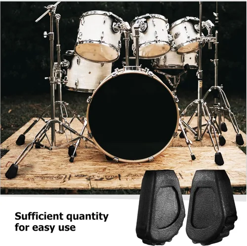 Miniatura 3 de Juego de 6 almohadillas de tambor, protectores de estante de instrumentos, protectores de tambor, protectores de pies de goma, kit de tambor