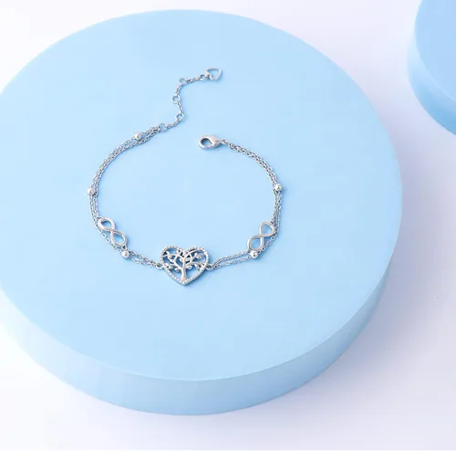 Miniatura 5 de G&GEMSJEW Heart Ankle Bracelet for Women, 14K Gold Plated Handmade Dainty Layered Rhinestone Anklet Gold Beaded Chain Anklet 10", Cubic Zirconia