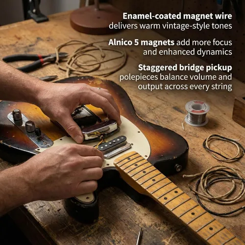 Miniatura 3 de Paquete de pastillas Fender Pure Vintage '64 Telecaster con cable de instrumento Paquete con cable