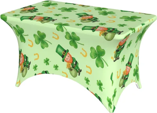 Miniatura 29 de Mantel rectangular ajustable de elastano elástico con estrellas patrióticas americanas de 4 pies, protector de mesa para fiestas, eventos