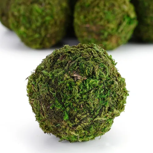 Miniatura 3 de Juego de bolas de musgo decorativas, bolas de musgo falsas para rellenos de cuencos, decoración de centro de mesa, decoración del hogar, relleno