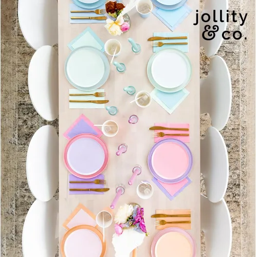 Miniatura 7 de Jollity & Co Platos de Postre Shade - Paquete de Papel Negro Ónix de 8 para Pastel - Platos Desechables de Fiesta para Baby Showers, Aniversarios