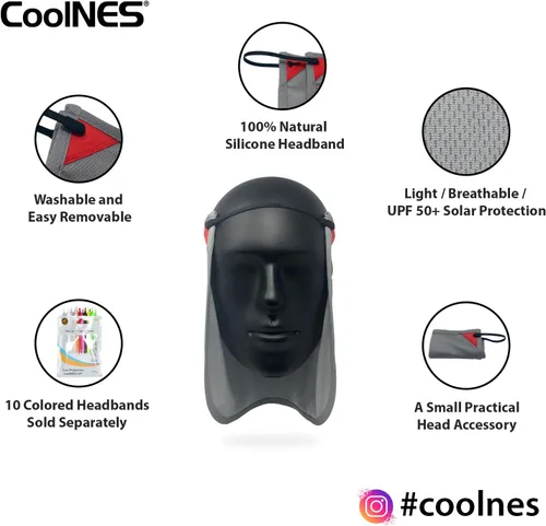 Miniatura 5 de CoolNES - Protección ajustable para cuello contra rayos ultravioletas, ajustable, multifuncional, 2 en 1, cubrebocas para pesca al aire libre, unisex