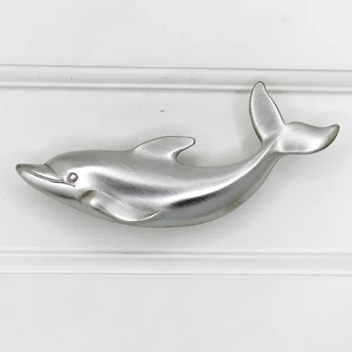Miniatura 3 de Costello Coastal - Tirador de cajón Dolphin (orientado a la izquierda) Colección de herrajes de peltre