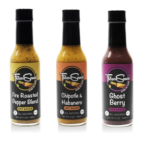 Miniatura 13 de Fresco Sauce - Paquete de 2 Salsa picante Bundel - Mezcla de pimienta asada al fuego - Jalapeño - Pimientos serranos - Jugo de limón - Ajo cítrico